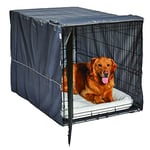 New World Pet Products Midwest Dog Crate Cover, Privacy Dog Crate Cover Fits Midwest Dog Crates, Machine Wash & Dry; Light Gray Designer Pattern; BCVR-48GY