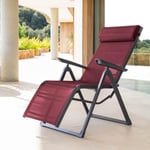 Fauteuil de jardin inclinable Decima Bordeaux & Graphite - Bordeaux / Graphite - Hespéride