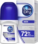 Triple Dry Men | Anti-Perspirant Roll On 50ml | 72-Hour Protection Against | | |