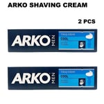 2 PCS Arko Shaving Cream Cool 100g-Refreshing Smooth Shave Suitable for All Skin