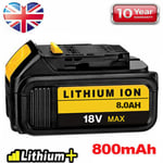 8.0AH For DEWALT 18V DCB184 DCB184-XE LI-Ion Slide BATTERY DCB182 DCF887 