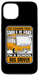 Coque pour iPhone 13 Bien sûr, ce sourire est un faux conducteur de bus scolaire jaune