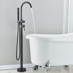 Suguword - Robinet de baignoire autoportante Floor Mounted Tub Filler with Hand Shower 360 Degree Swivel Standing Spout Brass High Flow Mixer Taps,ORB