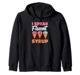 I Speak Fluent Syrup Shaved Ice Fruit Puerto Rico Zip Hoodie