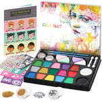 lenbest Palette Maquillage Enfant - 17 Couleurs Peinture Visage - Maquillage Halloween Enfant - Coffret Maquillage Enfant - Maquillage Halloween pour Visage