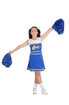 Ciao- Cheerleader Pom Girl Costume déguisement Fille avec Pompons Disguise, 11830.8-10, Blue, 8-10 Ans