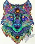 GJYAC 5D DIY Gremlins Diamond Painting Full Square,Animal Wolf, 3D Daimond Embroidery Cross Stitch Gift Home Decor (16X20 inch / 40X50cm)