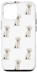 iPhone 14 White Bichons Frise Pattern Dog Case