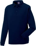 Sweat-Shirt Lourd Col Polo Pour Homme - R-012m-0 - Bleu Marine