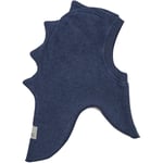 HUTTEliHUT balaclava cotton fleece w. lining with dino – navy melange - 2-4år