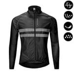 WOSAWE Waterproof Hooded Cycling Windproof Sports Jacket Bike  Reflective Tops