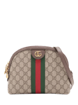 Pre-loved GUCCI Ophidia GG Supreme Canvas and Leather Shoulder Bag, Brown/Multi