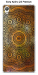 Coque Sony Xperia Z5 Premium Design Mandala Rosace Or & Noir