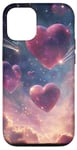 Coque pour iPhone 12/12 Pro Coeurs de Saint-Valentin Galaxy Sky