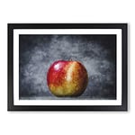 Big Box Art Apple Fruit Painting Framed Wall Art Picture Print Ready to Hang, Black A2 (62 x 45 cm)