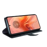 Äkta Läderfodral Motorola Moto G85 svart