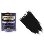 Rust-Oleum 750ml Universal All-Surface Self Primer Paint Hammered Finish Black