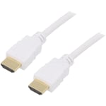 Adnauto - Cable hdcp 2.2 hdmi 1.4 male des deux cotes 1.5m Blanc