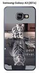 Onozo Coque Samsung Galaxy A3 (2016) - A310F Design Chat Tigre Blanc Et Alors !