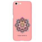 Coque rose Iphone 7 8 et SE 2020 et 2022 mandala 3 pastel