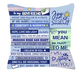 Boyfriend Gift Ideas Gift for Boyfriend from Girlfriend Double-sided Cushion Cover Throw Pillow Cover for Boyfriend Birthday Gift Valentine's Day Gift Anniversary (BOYFRIEND)