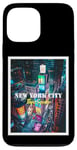 Coque pour iPhone 13 Pro Max Cool New York City Times Square Skyline Illustration Graphic