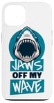 Coque pour iPhone 13 Jaws Off My Wave Requin baleine Blanc