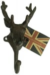 east2eden Stag Design Cast Iron Wall Single Coat Hook