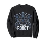 Graphic Spider Cat Robot Sweatshirt