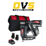 Senco 4VS7021N1 7.2V 1st & 2nd Fix Nail Gun Kit With 2 x 2.5Ah Batteries, Charge
