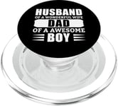 Husband Of A Wonderful Wife Dad Of A Awesome Boy PopSockets PopGrip for MagSafe