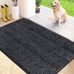 FCSDETAIL Dirt Trapper Indoor Door Mat 80 x 120 cm, Machine Washable Entrance Rug, Dog Doormat, Non-slip Inside Floor Mat for Entryway, Muddy Shoes & Paws