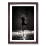 Big Box Art Dancing in The Rain in Abstract Framed Wall Art Picture Print Ready to Hang, Walnut A2 (62 x 45 cm)