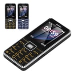 Big Button Cell Phone 2.4in Screen GSM Network 3 Card Slot Video Blutooth FM BLA