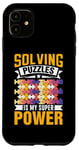 Coque pour iPhone 11 Résoudre Des Énigmes Est Mon Super Pouvoir Jeu Puzzler