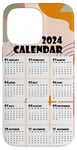 iPhone 14 Pro Max Monthly Calendar 2024 Happy New Year Date Men Women Funny Case