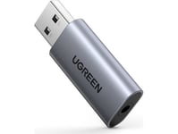 Ugreen Cm383 Audio Adapter, Usb To 3.5Mm Mini Jack, Aux (Gray)