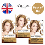 3x L'Oreal Age Perfect 6.03 Hair Color Enhance & Nourish Mature Hair Dye