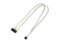 Nanoxia - Strömdelare För Fläkt - 3 Pin Molex (Hona) Till 3 Pin Molex (Hane) - 30 Cm - Vit