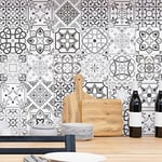 30 Stickers adhésifs carrelages | Sticker Autocollant Carreaux de ciment - Mosaïque carrelage mural salle de bain et cuisine | Carreaux de ciment adhésif mural - azulejos - 20 x 20 cm - 30 pièces