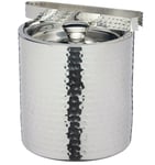 Barcraft Small Hammered Silver Ice Bucket with Lid