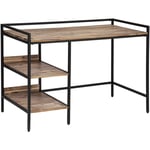 Atmosphera Créateur D'intérieur - Meuble Bureau en Métal Noir et Bois d'Acacia 120x 60 cm - Atmosphera