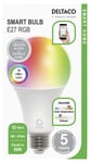 Deltaco Smart Home WiFi dimbar LED RGB E27 9 W