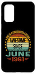 Coque pour Galaxy S20 Awesome Since June 1961 limited edition 63rd Birthday