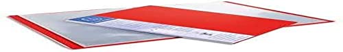 Exacompta - Réf. 88205E - 1 Protège-documents avec porte étiquette 3 faces Up Line - 20 pochettes - 40 vues - pour A4 - dimensions 24 x 32 cm - couverture en polypro rigide opaque - couleur rouge