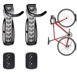 Dirza Support mural pour vélo avec plateau de pneu – Support vertical de rangement pour vélo pour intérieur, garage, abri de jardin – Facile à installer – Idéal pour accrocher des vélos de route, VTT