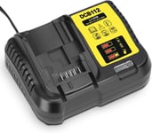 DCB112 Dewalt-akkulaturin vaihto Dewalt 12V 20V ja 60V Max Lithium-Ion -akku DCB205 DCB112 DCB201 DCB200 DCB612