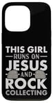 Coque pour iPhone 13 Pro Collection Rock Collector This Girl Runs On Jesus And Rock Collecting