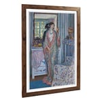 Big Box Art Framed Print of Frederick Carl Frieseke The Robe Design | Wall Art Picture | Home Decor for Kitchen, Living Room, Bedroom, Hallway, Walnut, A2 / 24.5x18 Inch / 62x45cm