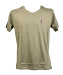 T Shirt Homme Ted Lapidus En Coton Confort Et Qualité Tayeb Col V Kaki